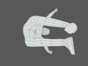 low poly falling kid 3D Model