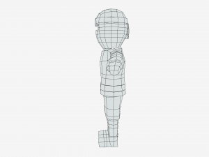 low poly cartoon ninja 3D Модель