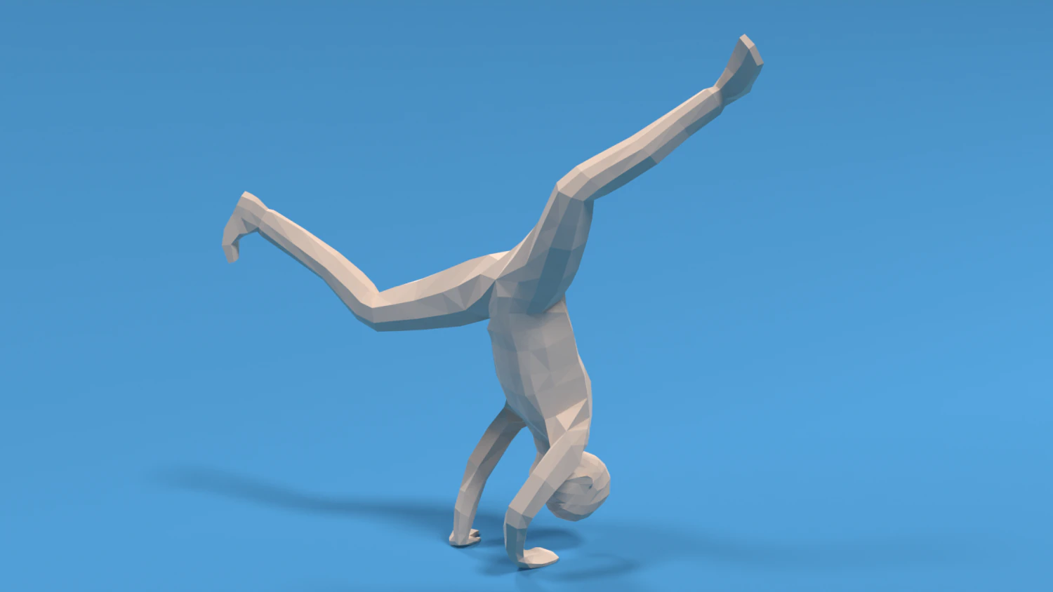 low poly break dance kid 3D Model .c4d .max .obj .3ds .fbx .stl .blend 
