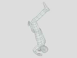 low poly break dance kid Modelo 3D