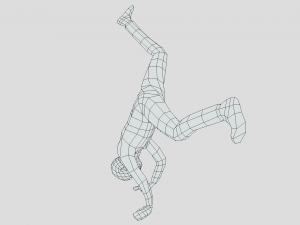 low poly break dance kid Modelo 3D