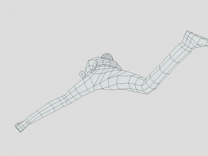 low poly break dance kid Modelo 3D