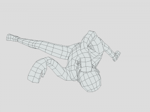 low poly break dance kid Modelo 3D