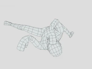 low poly break dance kid 3D Model