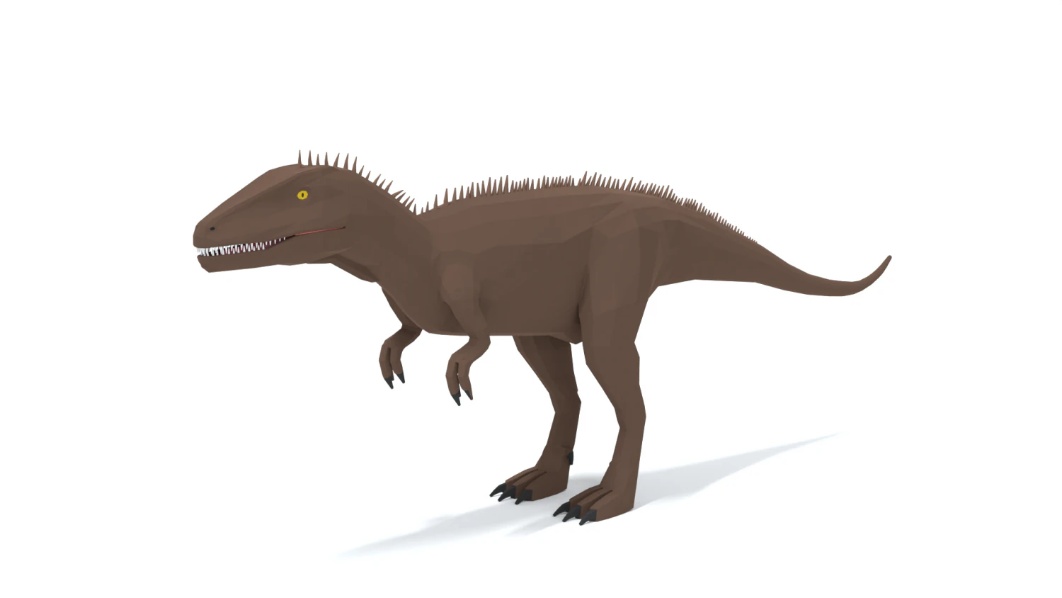 low poly cartoon carcharodontosaurus 3D Model .c4d .max .obj .3ds .fbx .stl .blend 