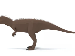 low poly cartoon carcharodontosaurus 3D Model