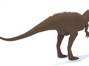 low poly cartoon carcharodontosaurus 3D Model