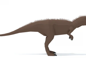 low poly cartoon carcharodontosaurus 3D Model