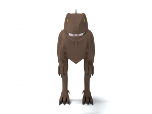 low poly cartoon carcharodontosaurus Modelo 3D