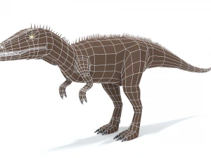 low poly cartoon carcharodontosaurus 3D Model