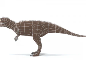 low poly cartoon carcharodontosaurus 3D Model