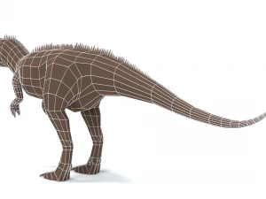 low poly cartoon carcharodontosaurus 3D Model