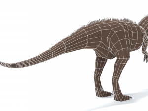 low poly cartoon carcharodontosaurus Modelo 3D