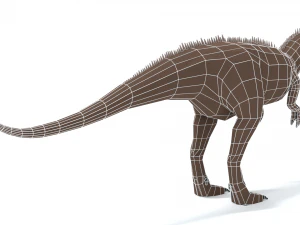 low poly cartoon carcharodontosaurus 3D Model