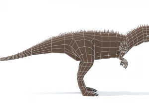 low poly cartoon carcharodontosaurus 3D Model