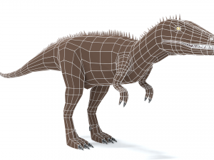low poly cartoon carcharodontosaurus Modelo 3D