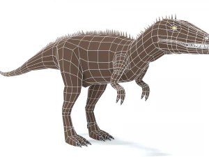 low poly cartoon carcharodontosaurus 3D Model