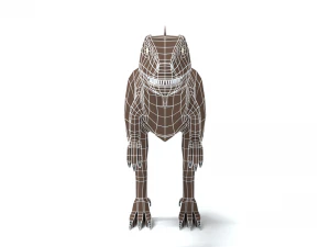 low poly cartoon carcharodontosaurus 3D Model