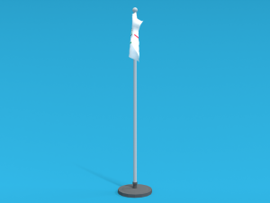 low poly seamless animated olympic flag Modello 3D
