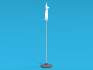 low poly seamless animated olympic flag 3D Model