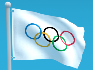 low poly seamless animated olympic flag Modello 3D