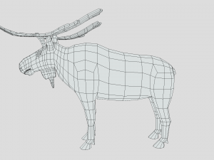 Low Poly Caretoon Moose 3D 模型