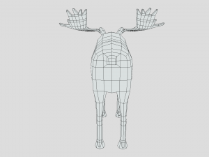 Low Poly Caretoon Moose 3D 模型