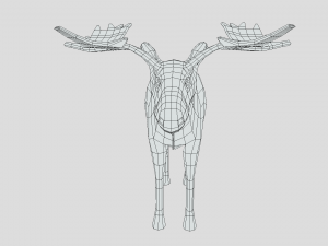 Low Poly Caretoon Moose 3D 模型