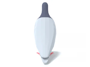 Low Poly Cartoon Pigeon 3D Model