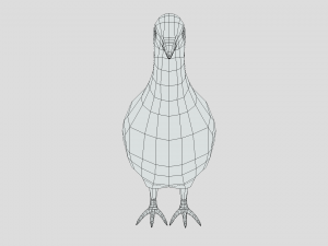 Low Poly Cartoon Pigeon Modello 3D