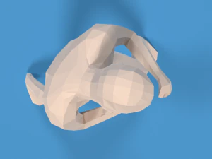 Low Poly Boxing Kid 3D Model