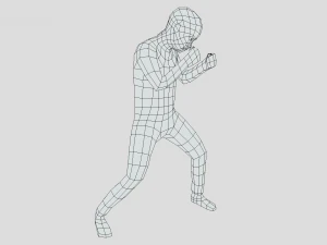 Low Poly Boxing Kid 3D Model