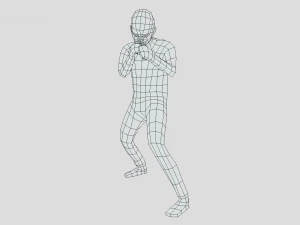Low Poly Boxing Kid 3D Model