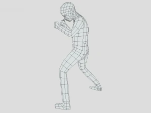 Low Poly Boxing Kid 3D Model