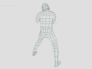 Low Poly Boxing Kid 3D Model
