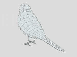 Low Poly Cartoon Sparrow Modelo 3D