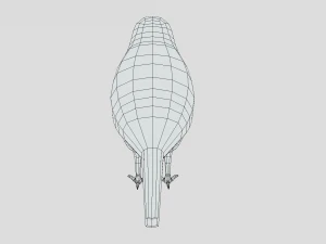 Low Poly Cartoon Sparrow 3D Model