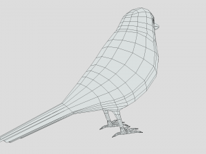 Low Poly Cartoon Sparrow Modelo 3D