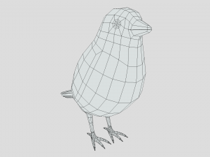 Low Poly Cartoon Sparrow Modelo 3D
