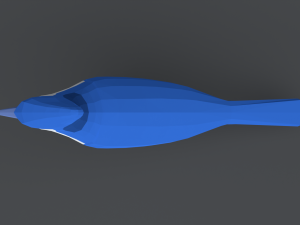 Low Poly Cartoon Blue Jay V 3D Model