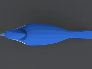 Low Poly Cartoon Blue Jay V 3D Model