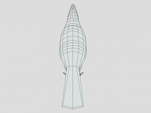 Low Poly Cartoon Blue Jay V 3D Model