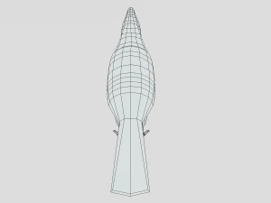 Low Poly Cartoon Blue Jay V 3D Model
