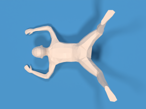 Low Poly Falling Kid 3D 모델