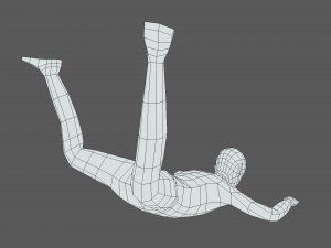 Low Poly Falling Kid 3D 모델