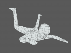Low Poly Falling Kid 3D 모델