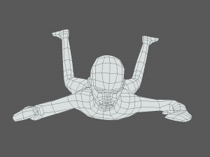 Low Poly Falling Kid 3D 모델