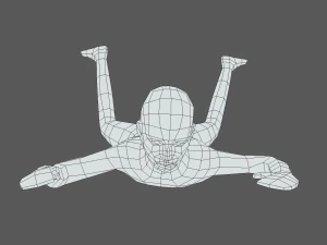 Low Poly Falling Kid 3D Model