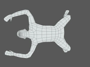 Low Poly Falling Kid 3D Model