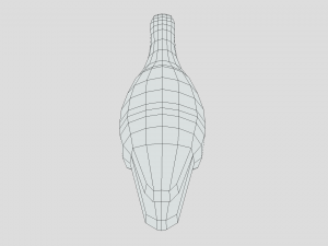 Low Poly Cartoon White Pigeon Model 3D